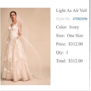 BHLDN Light As Air Cathedral Veil